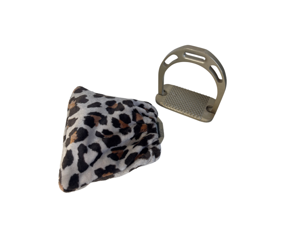 Housse d'étriers | polaire léopard