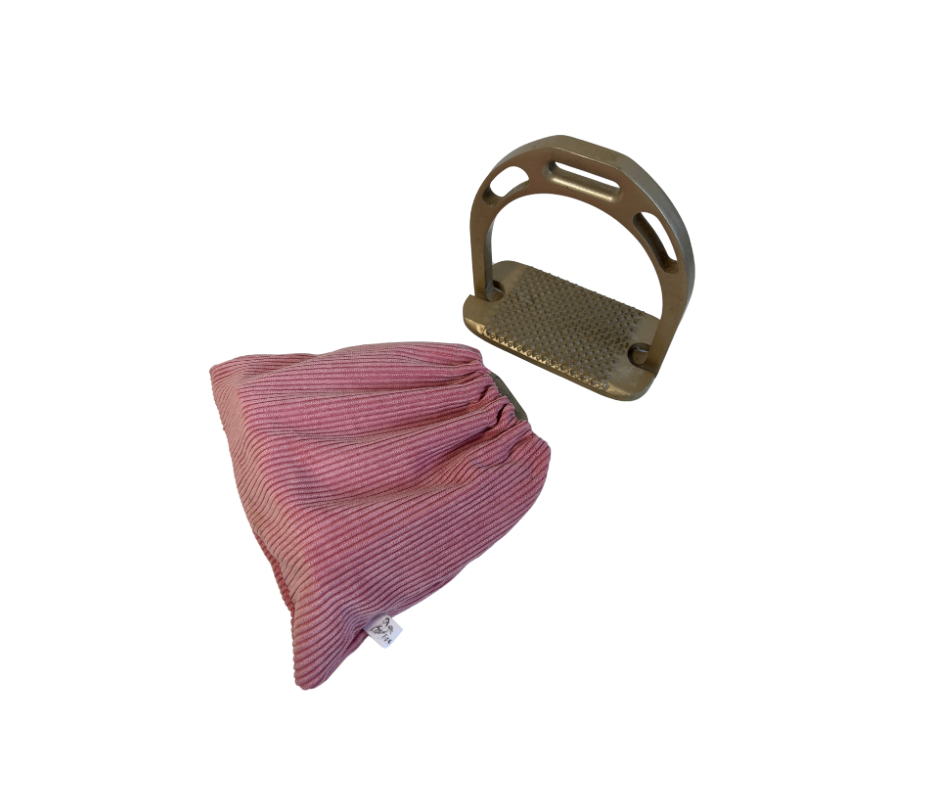 Housse d'étriers | velours cotelé rose