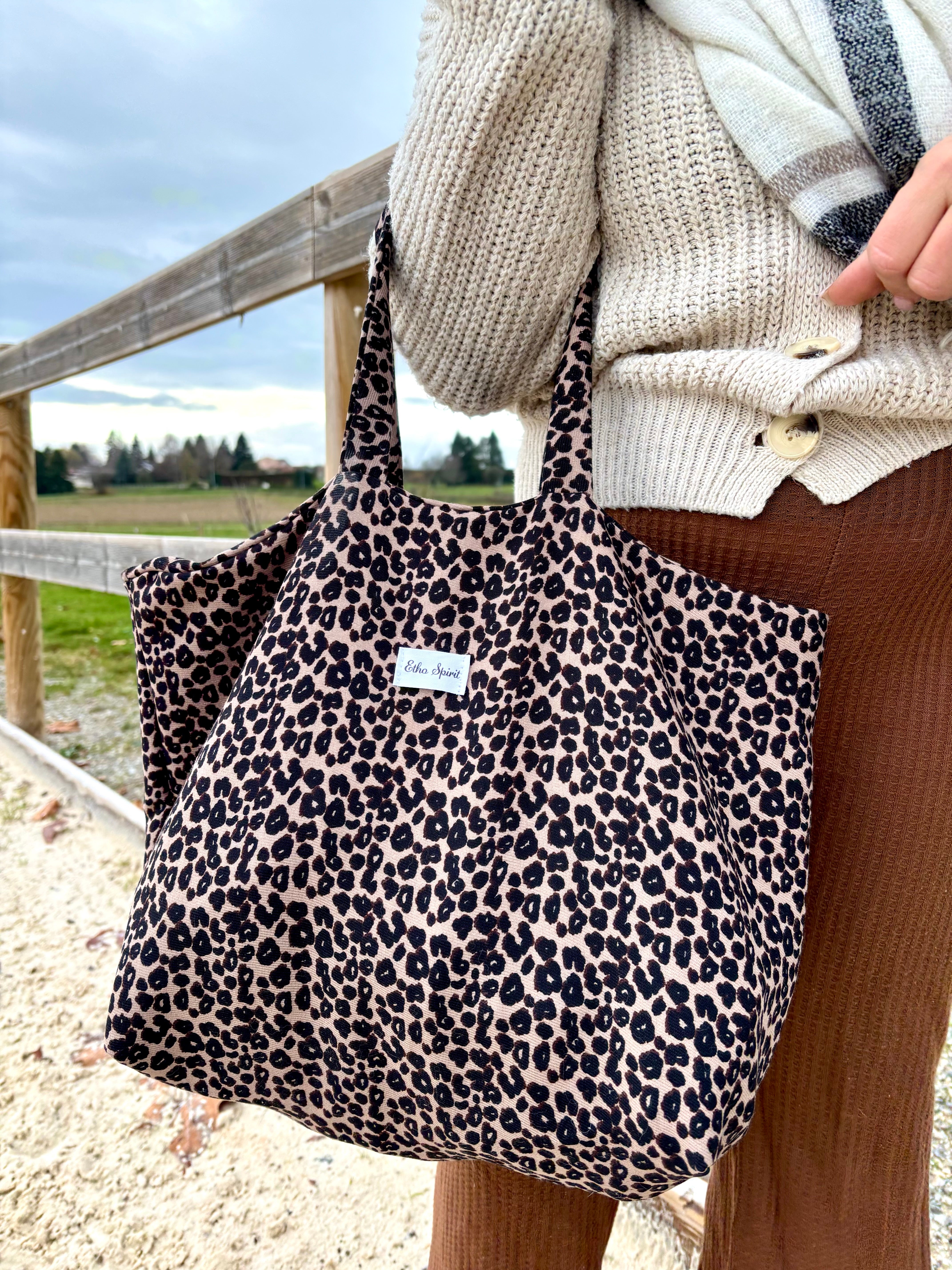 Tote bag léopard
