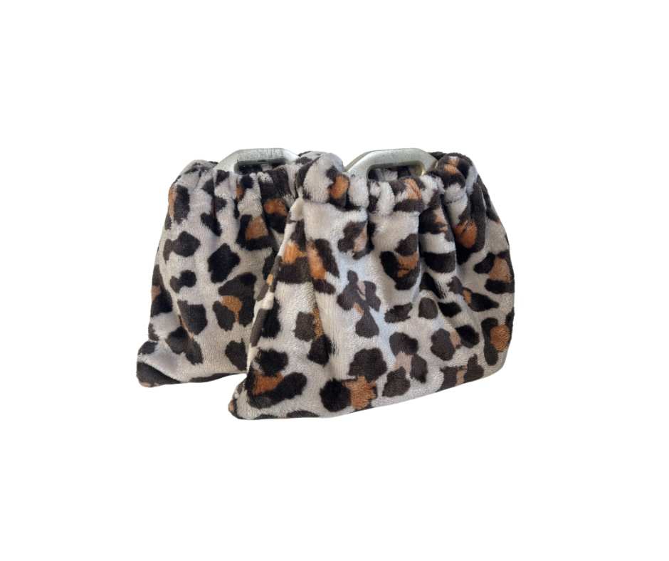 Housse d'étriers | polaire léopard
