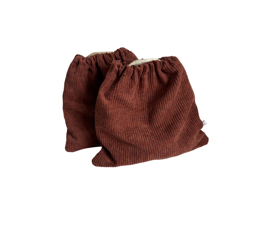 Housse d'étriers | velours cotelé marron