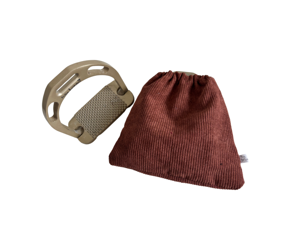 Housse d'étriers | velours cotelé marron
