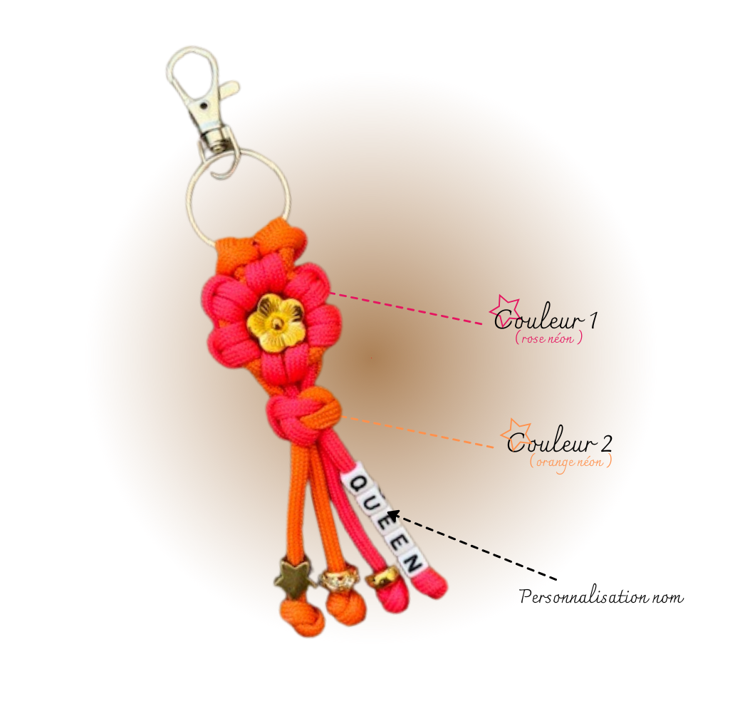 porte clé personnalisable - FLOWER