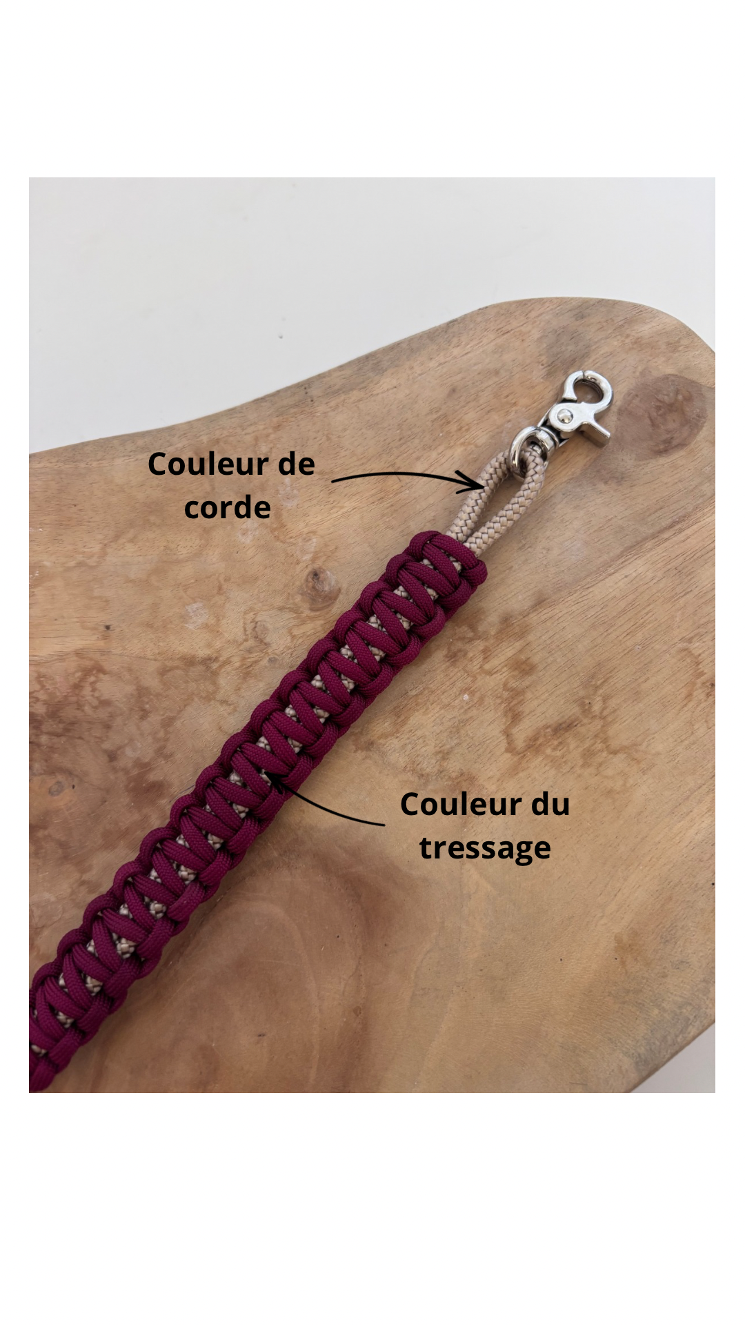 Poignée de selle tressé personnalisable