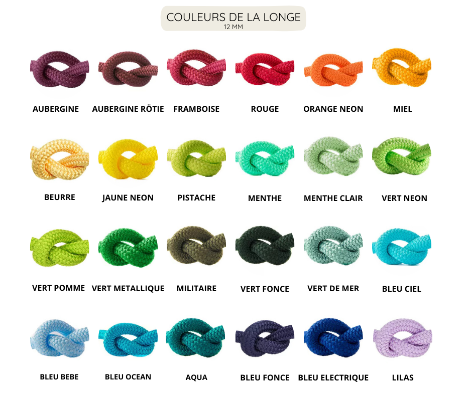 longe personnalisable | 12 MM, avec tressage
