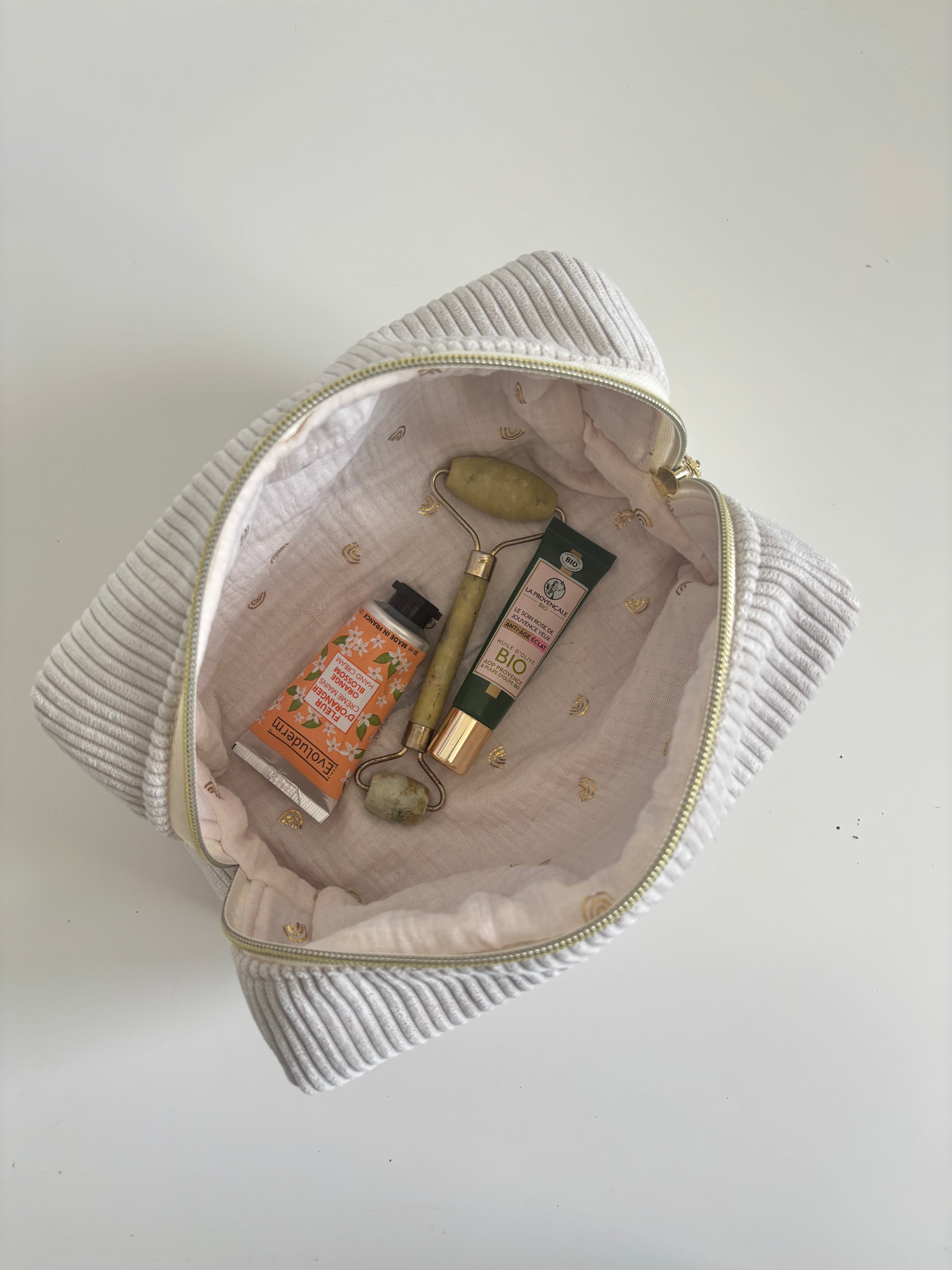 trousse | velours cotelé beige
