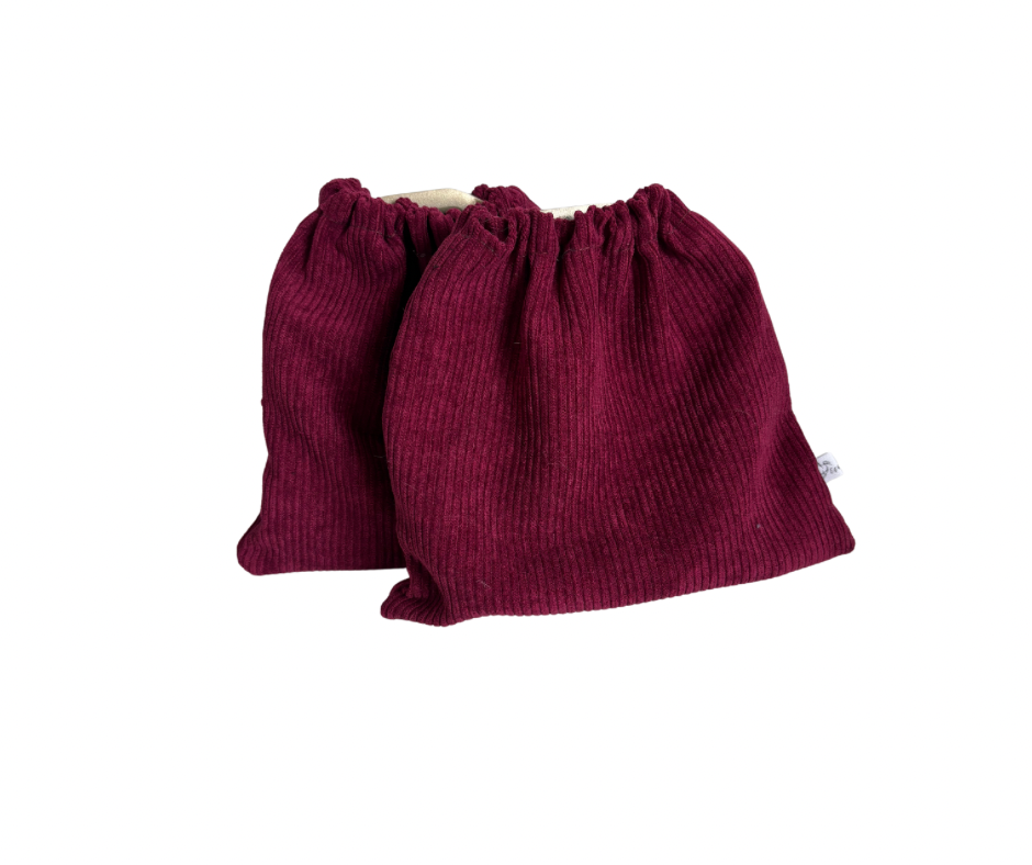 Housse d'étriers | velours cotelé bordeaux