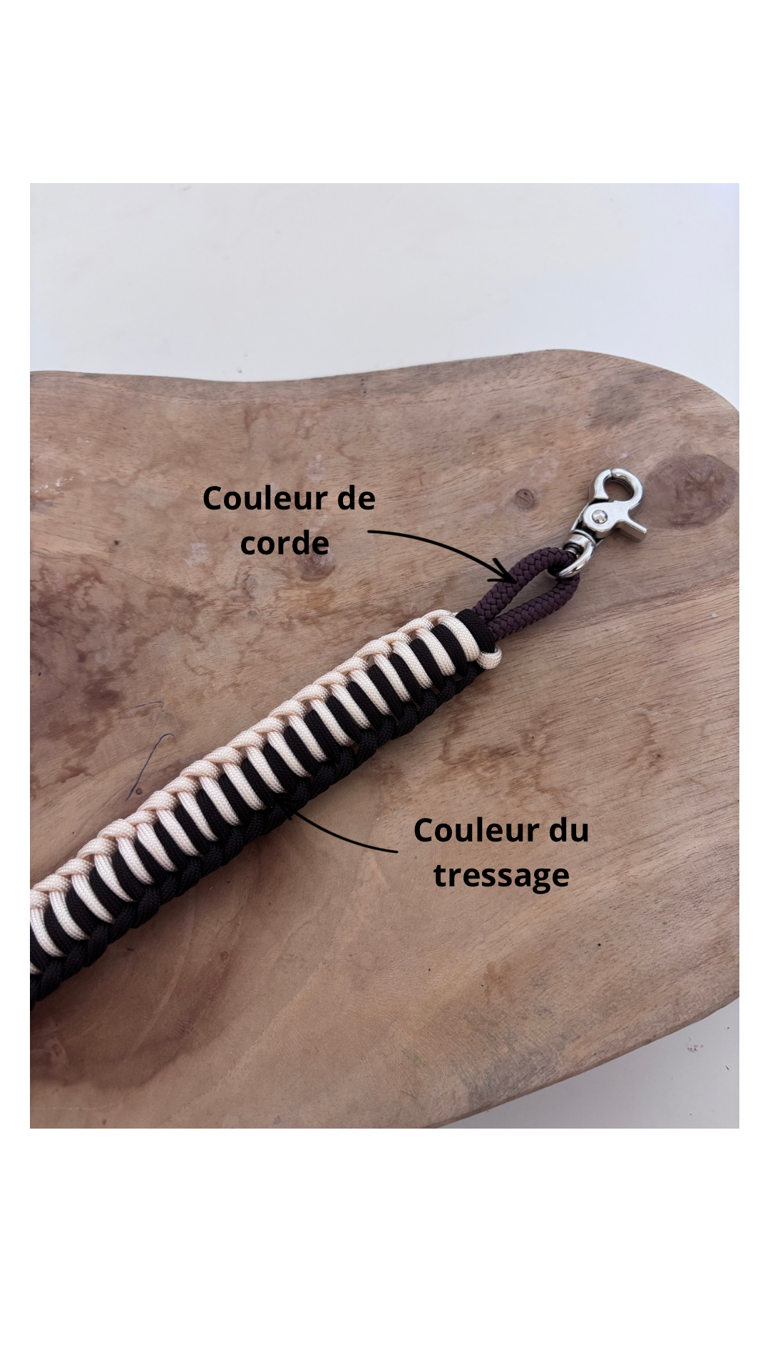 Poignée de selle tressé personnalisable