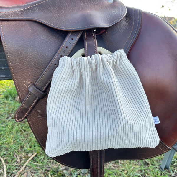 Housse d'étriers | velours cotelé beige